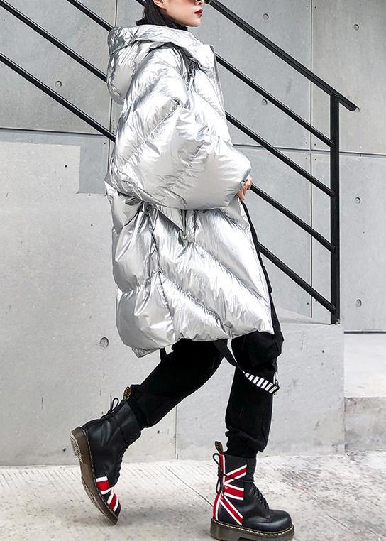  Silver Parkas for women oversized down jacket winter outwear hooded -  - DYAVOR® 