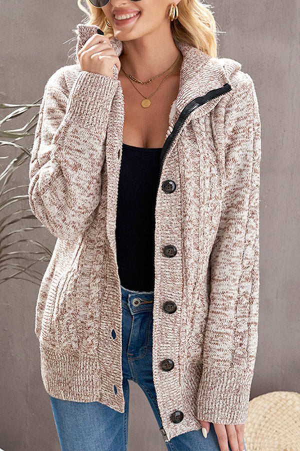  Knitted Cardigan Sweater with Hood -  - DYAVOR® 