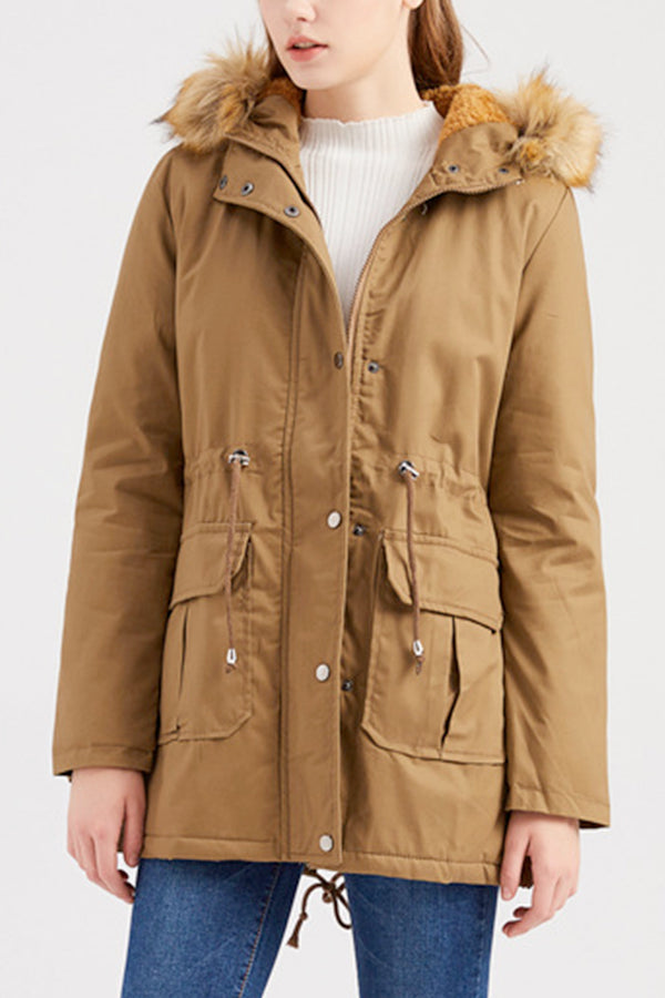  Large Hooded Cotton Velvet Coat -  - DYAVOR® 