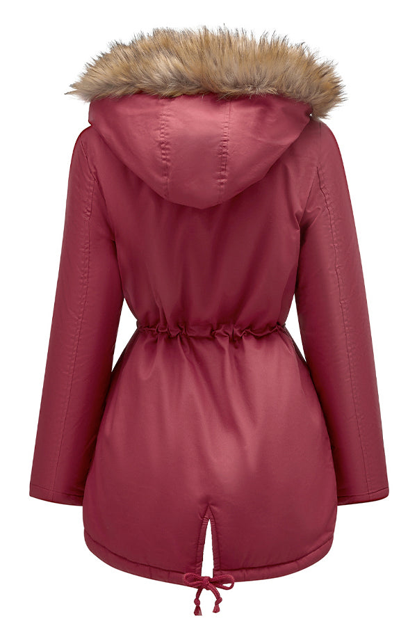  Large Hooded Cotton Velvet Coat -  - DYAVOR® 