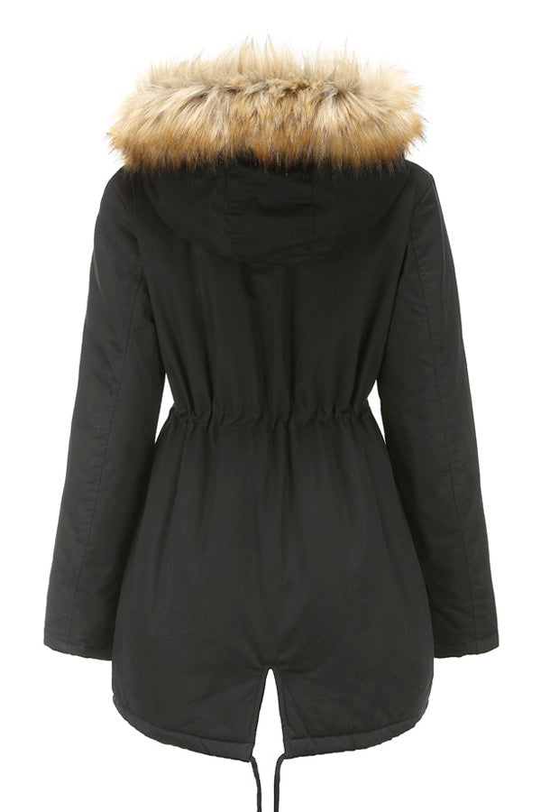  Large Hooded Cotton Velvet Coat -  - DYAVOR® 
