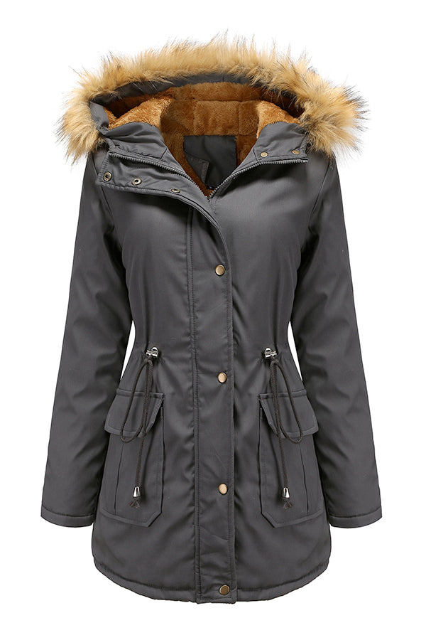  Large Hooded Cotton Velvet Coat -  - DYAVOR® 