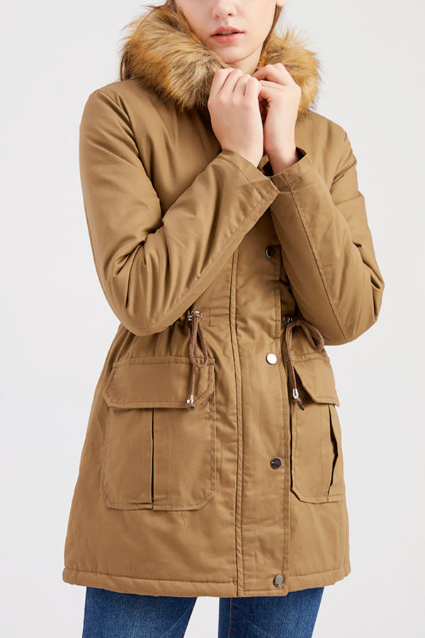  Large Hooded Cotton Velvet Coat -  - DYAVOR® 