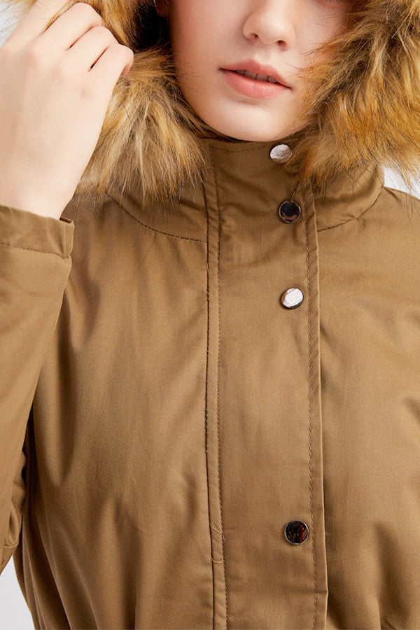  Large Hooded Cotton Velvet Coat -  - DYAVOR® 