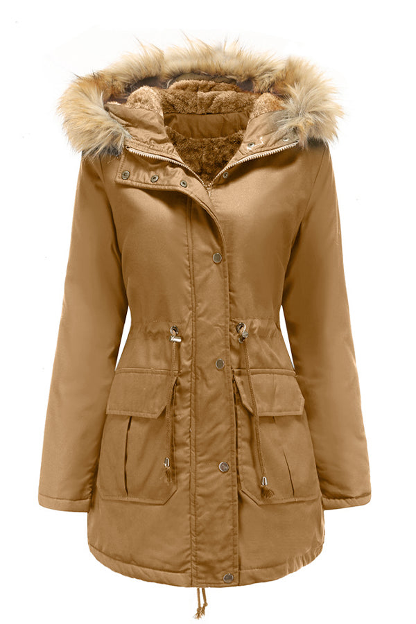  Large Hooded Cotton Velvet Coat -  - DYAVOR® 