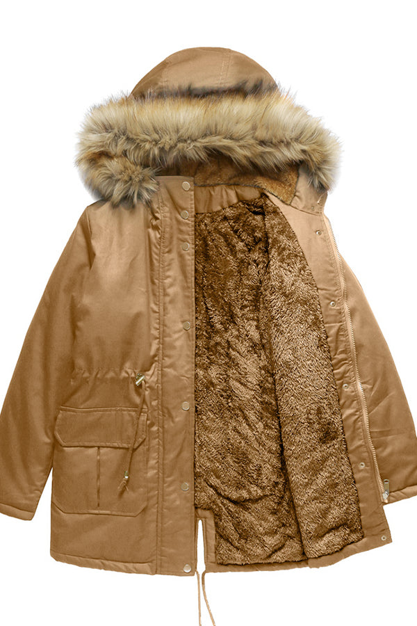 Large Hooded Cotton Velvet Coat -  - DYAVOR® 