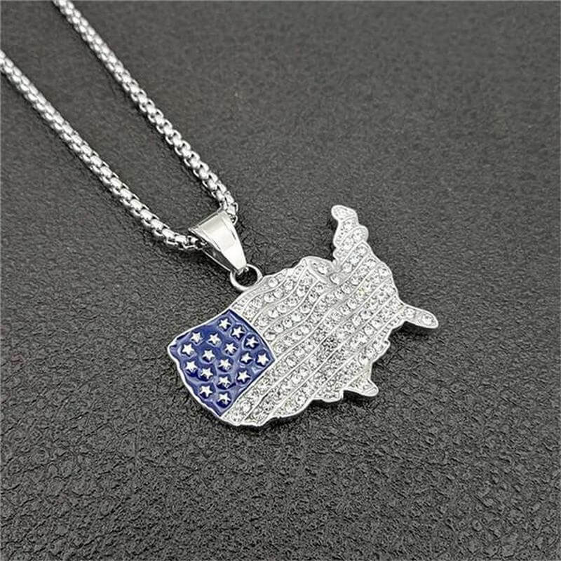  4th of July Necklace - American Flag - 4th of July Necklace - American Flag - DYAVOR® 