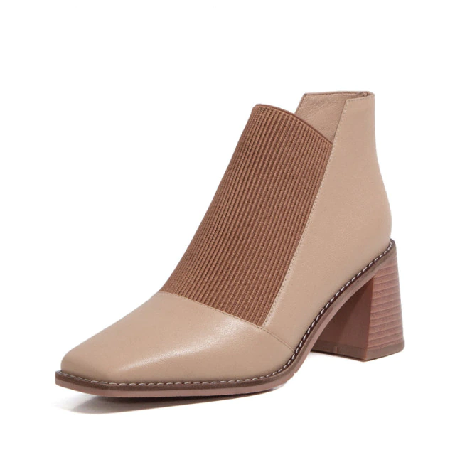  Abdul Women's Leather High Heel Booties - Booties - DYAVOR® 