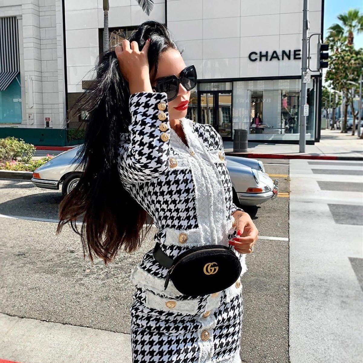  Houndstooth Two-piece Set -  - DYAVOR® 