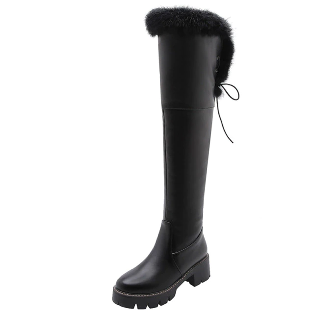 Bayron Women's Warm Snow Black Boots