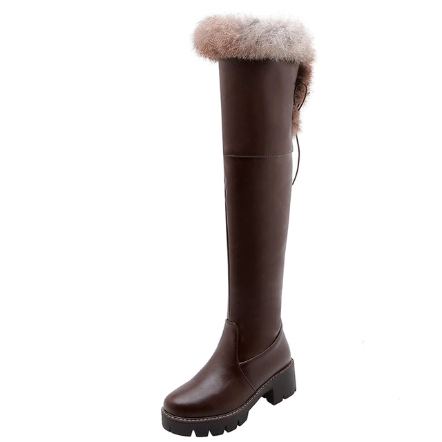 Bayron Women's Warm Snow Black Boots