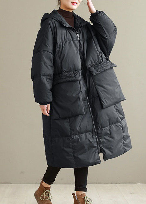  Black warm Duck Down Winter Coats Zip Up Winter - Down Jackets - DYAVOR® 