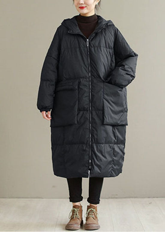  Black warm Duck Down Winter Coats Zip Up Winter - Down Jackets - DYAVOR® 