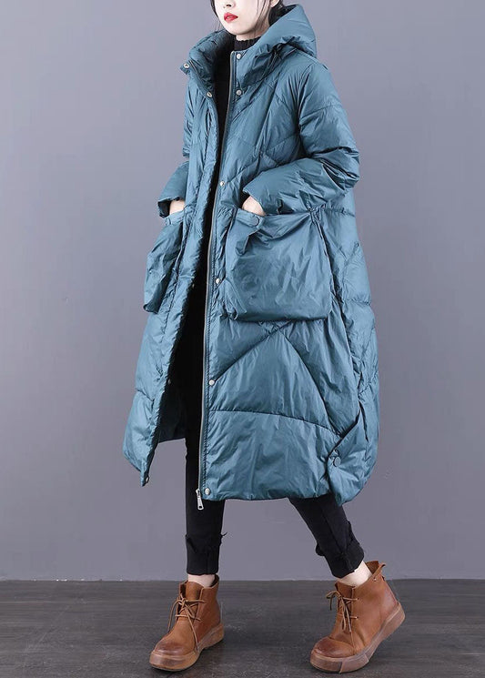  Blue Casual Duck Down Down Coat Zip Up Winter - Down Jackets - DYAVOR® 