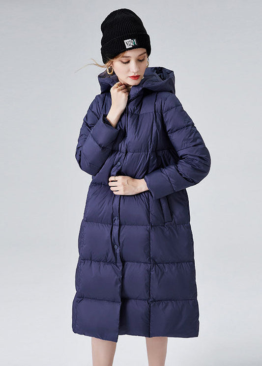  Blue Warm Duck Down Puffers Jackets Hooded  Winter - Down Jackets - DYAVOR® 