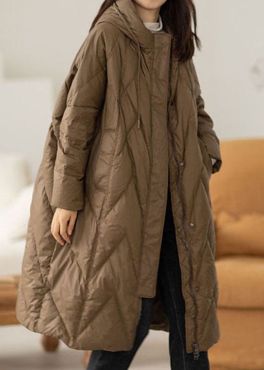  Bohemian Chocolate Hooded fashion Duck Down coat Winter - Down Jackets - DYAVOR® 