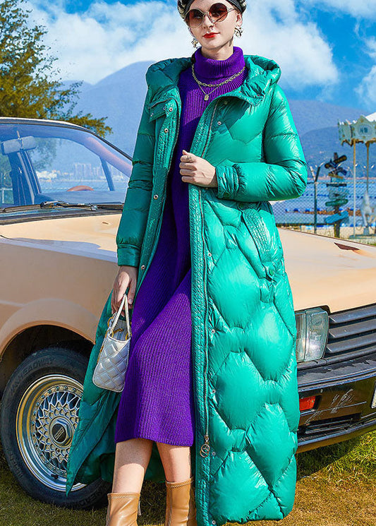  Boho Green Zip Up Hooded Thick Duck Down Winter Coats Winter - Down Jackets - DYAVOR® 