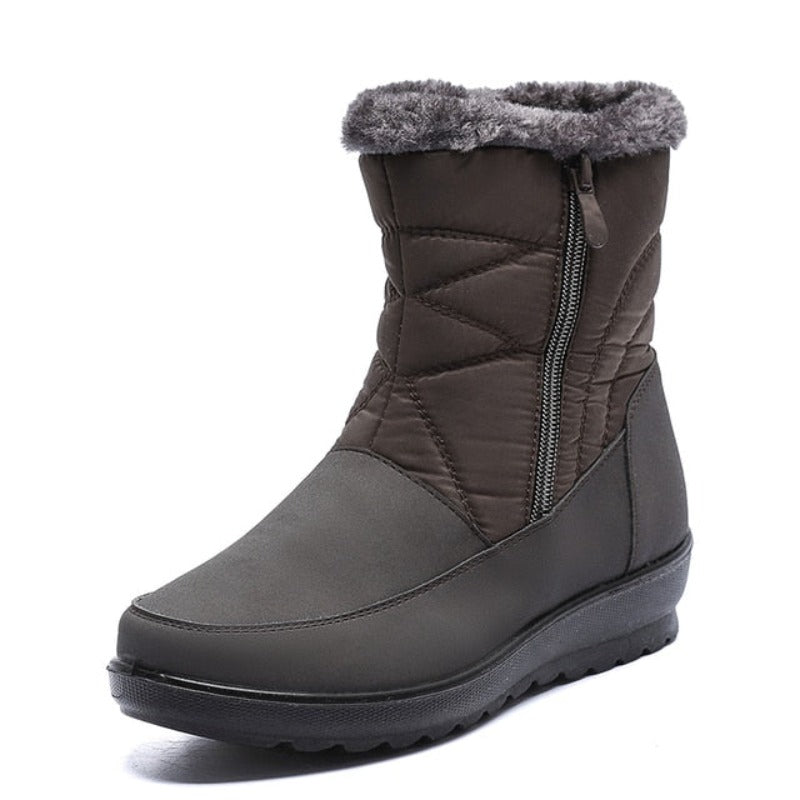  Groovywish Women Waterproof Fur Boots Zipper Thick Sole Orthopedic Shoes -  - DYAVOR® 