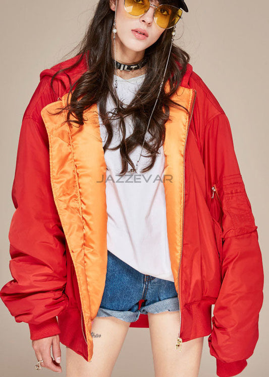  Boutique Red Thick Warm Regular Winter Cotton Jacket - Down Jackets - DYAVOR® 
