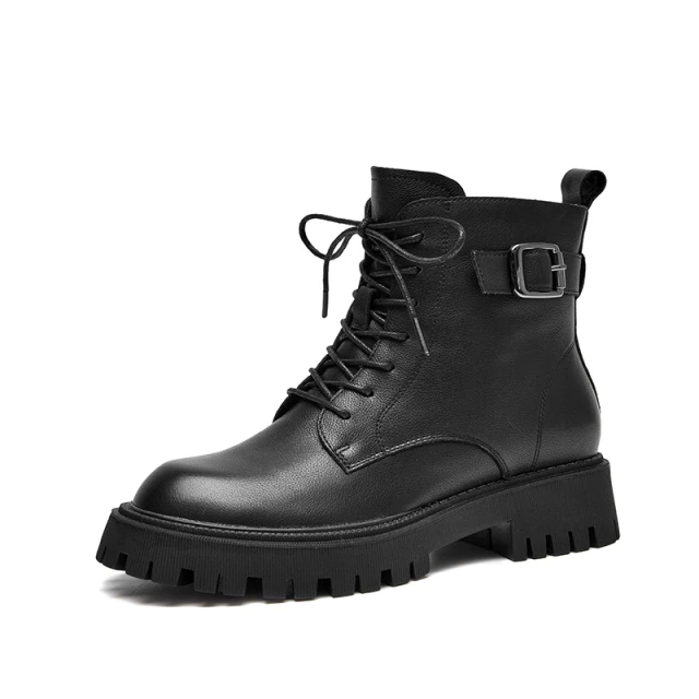  Cahill Women's Leather Platform Ankle Boots - Boots - DYAVOR® 