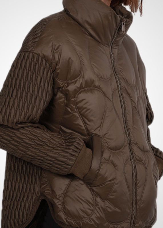  Casual Chocolate Stand Collar Zip Up Thick Duck Down Jackets Winter - Down Jackets - DYAVOR® 