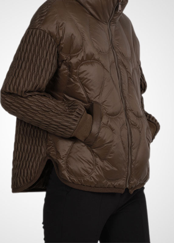  Casual Chocolate Stand Collar Zip Up Thick Duck Down Jackets Winter - Down Jackets - DYAVOR® 
