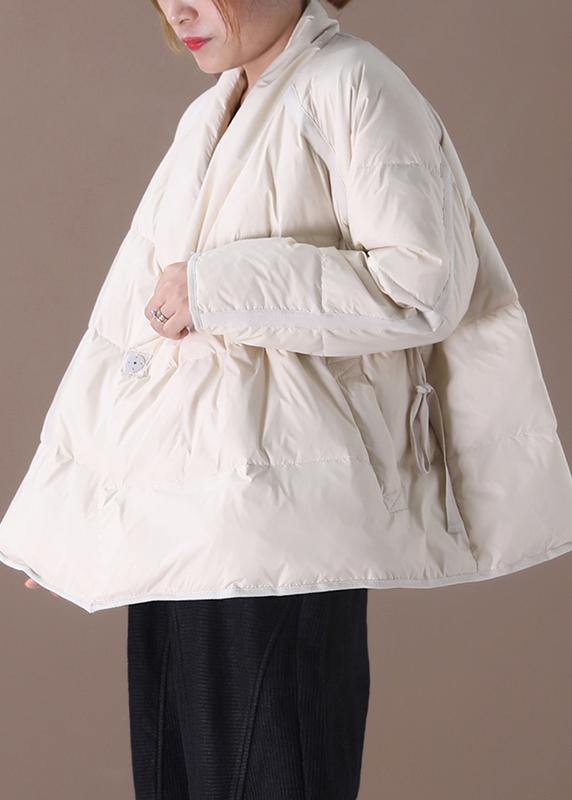  Casual oversize down jacket Winter overcoat black stand collar thick duck down coat -  - DYAVOR® 
