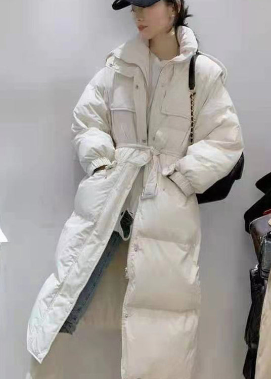  Chic Blue Stand Collar zippered Long Puffer Jacket Down Coat - Down Jackets - DYAVOR® 