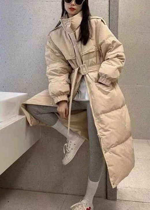  Chic Blue Stand Collar zippered Long Puffer Jacket Down Coat - Down Jackets - DYAVOR® 