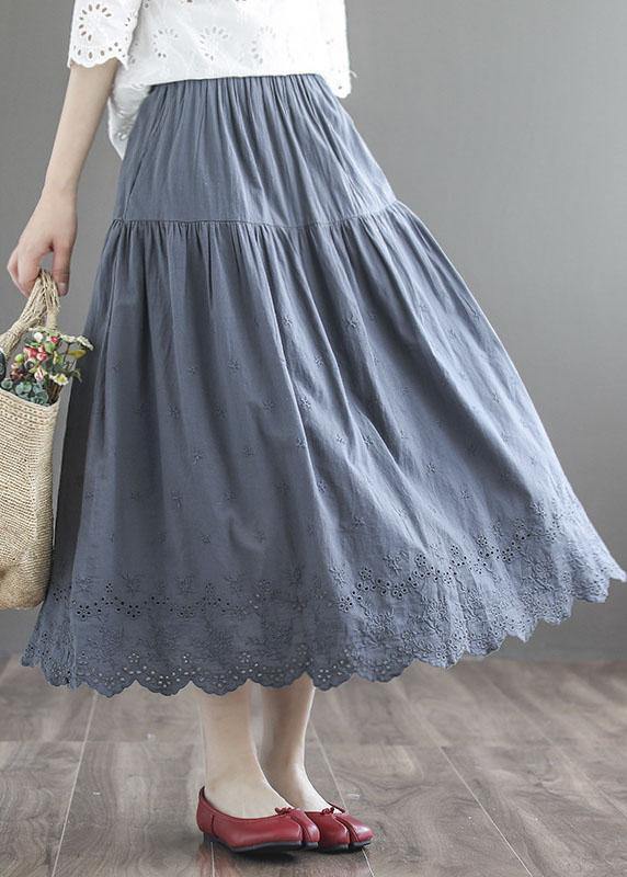  Chic Khaki Patchwork Hollow Out A Line Fall Skirts - Skirts - DYAVOR® 
