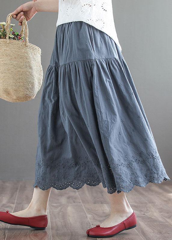  Chic Khaki Patchwork Hollow Out A Line Fall Skirts - Skirts - DYAVOR® 