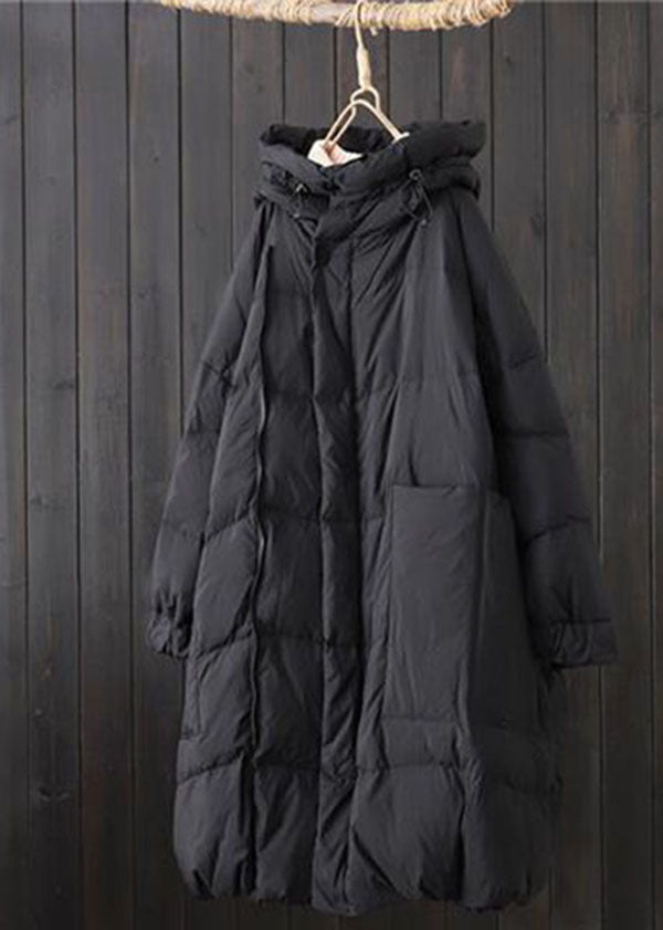  Classy Khaki Hooded Drawstring Pockets Duck Down Puffers Jackets Winter - Down Jackets - DYAVOR® 
