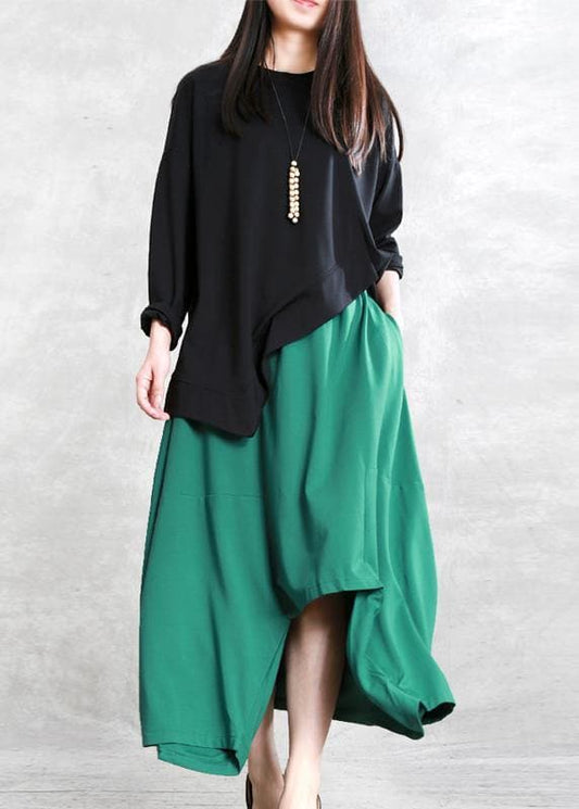  Classy green Fashion Ideas elastic waist asymmetric pants -  - DYAVOR® 