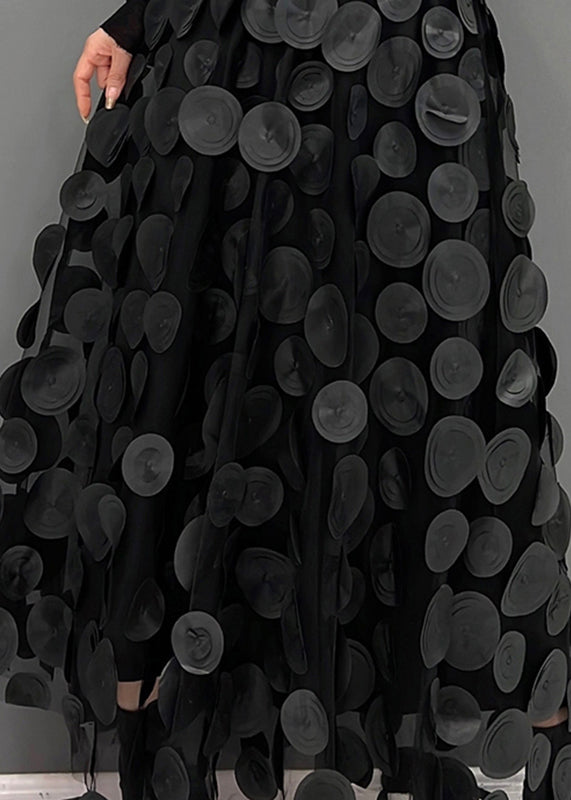  Elegant Rose Dot Patchwork Tulle Skirt Fall - Skirts - DYAVOR® 