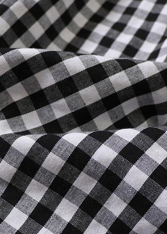  Elegant Black White Plaid wrinkled Pockets Fall Skirt - Skirts - DYAVOR® 