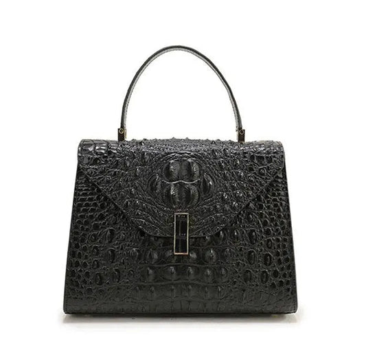  Embossed Pattern Leather Tote Handbag - Hand Made - DYAVOR® 