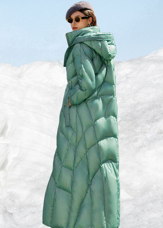  Fashion Light Green Hooded Thick Lengthen Duck Down Canada Goose Jacket Winter - Down Jackets - DYAVOR® 