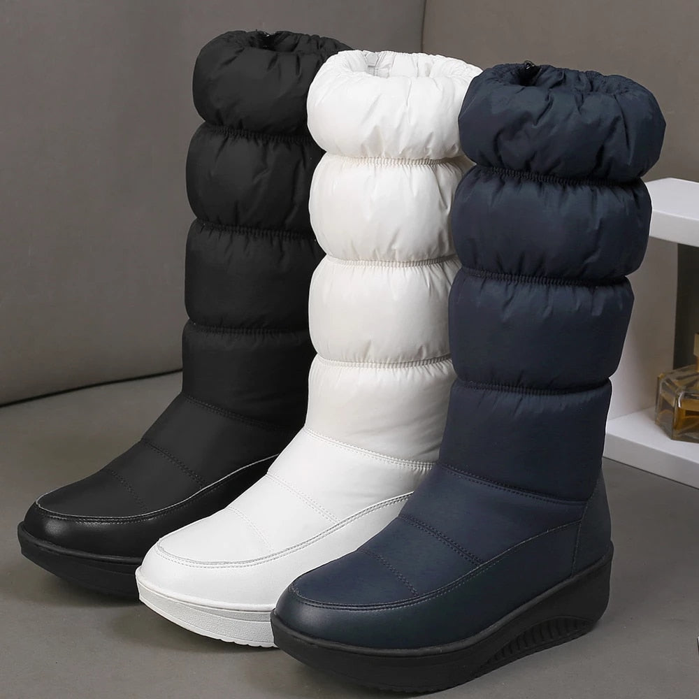  Groovywish Women Mid-calf Orthopedic Snow Boots Windproofing Slip-on Winter Shoes -  - DYAVOR® 