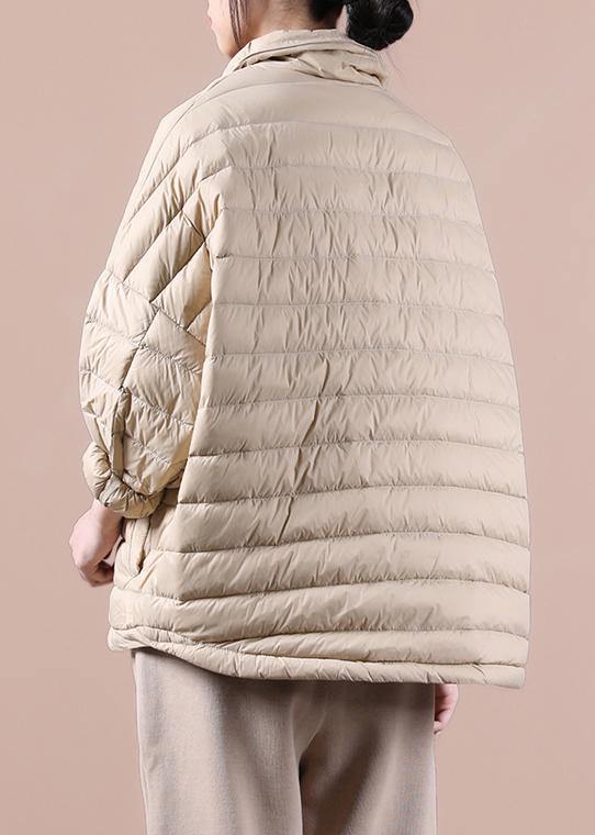  Fine khaki down coat trendy plus size snow jackets lapel pockets women winter outwear -  - DYAVOR® 