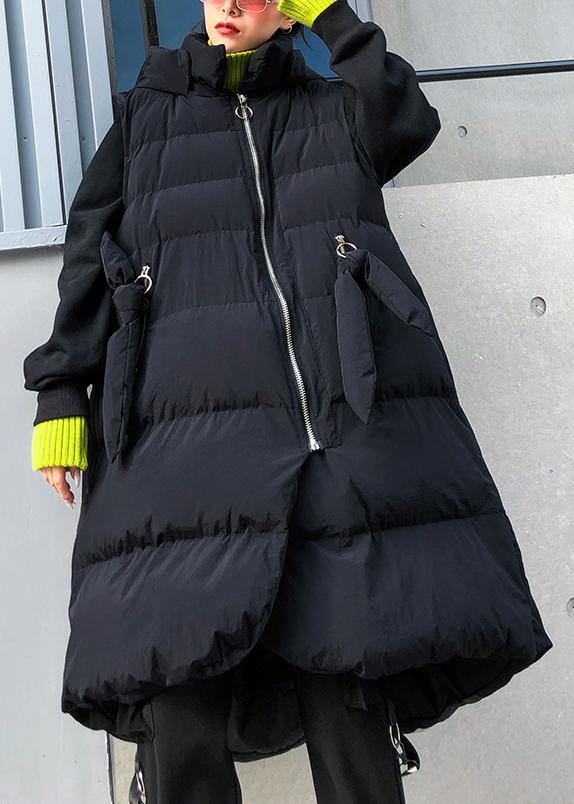  Fine plus size clothing winter jacket winter coats black hooded sleeveless Parkas for women -  - DYAVOR® 