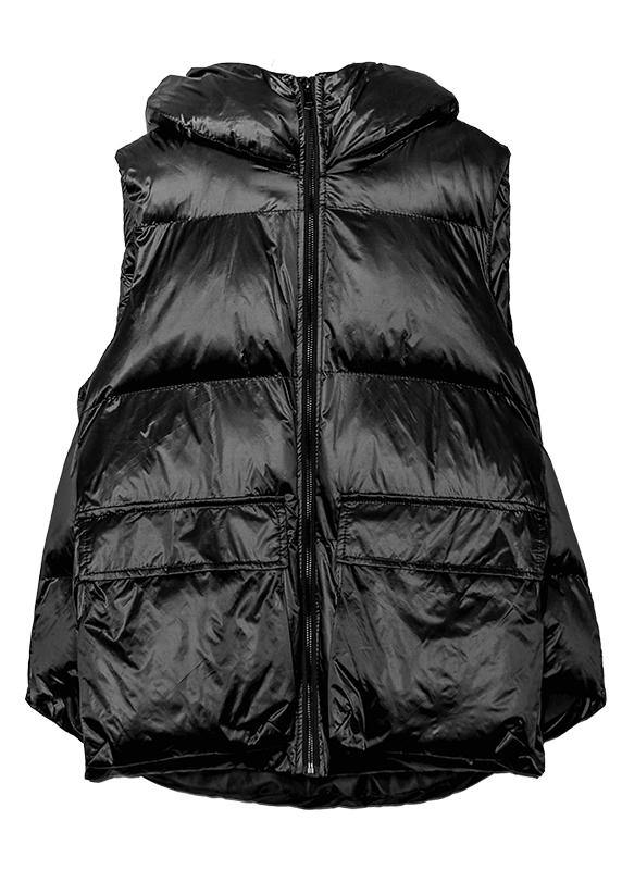  Fine silver gray winter outwear plus size clothing snow sleeveless hooded pockets winter outwear -  - DYAVOR® 