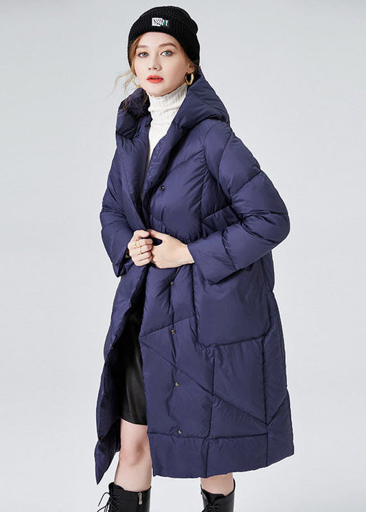  Fitted Blue Hooded Pockets Thick Duck Down Canada Goose Jacket Winter - Down Jackets - DYAVOR® 