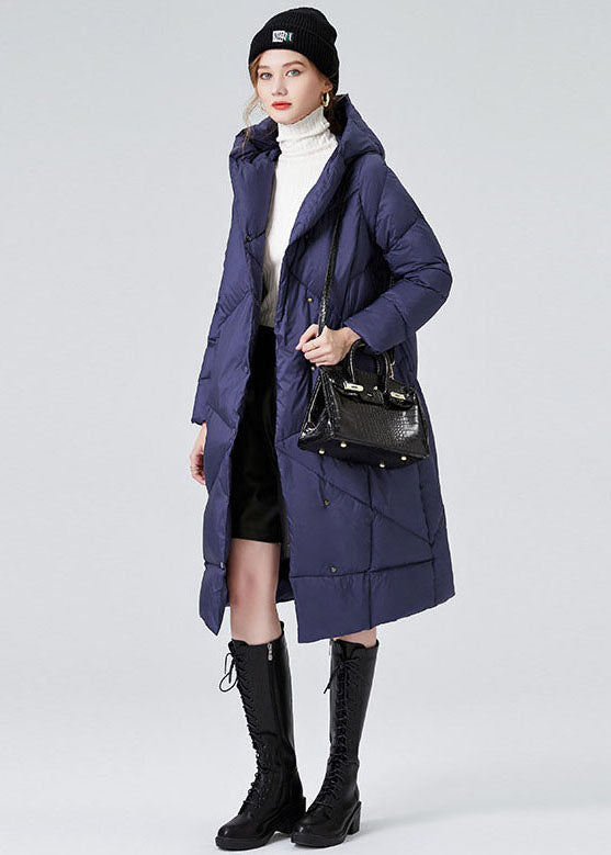  Fitted Blue Hooded Pockets Thick Duck Down Canada Goose Jacket Winter - Down Jackets - DYAVOR® 