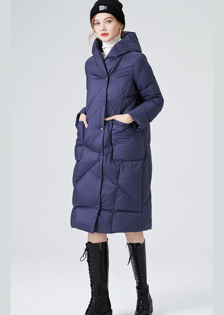  Fitted Blue Hooded Pockets Thick Duck Down Canada Goose Jacket Winter - Down Jackets - DYAVOR® 