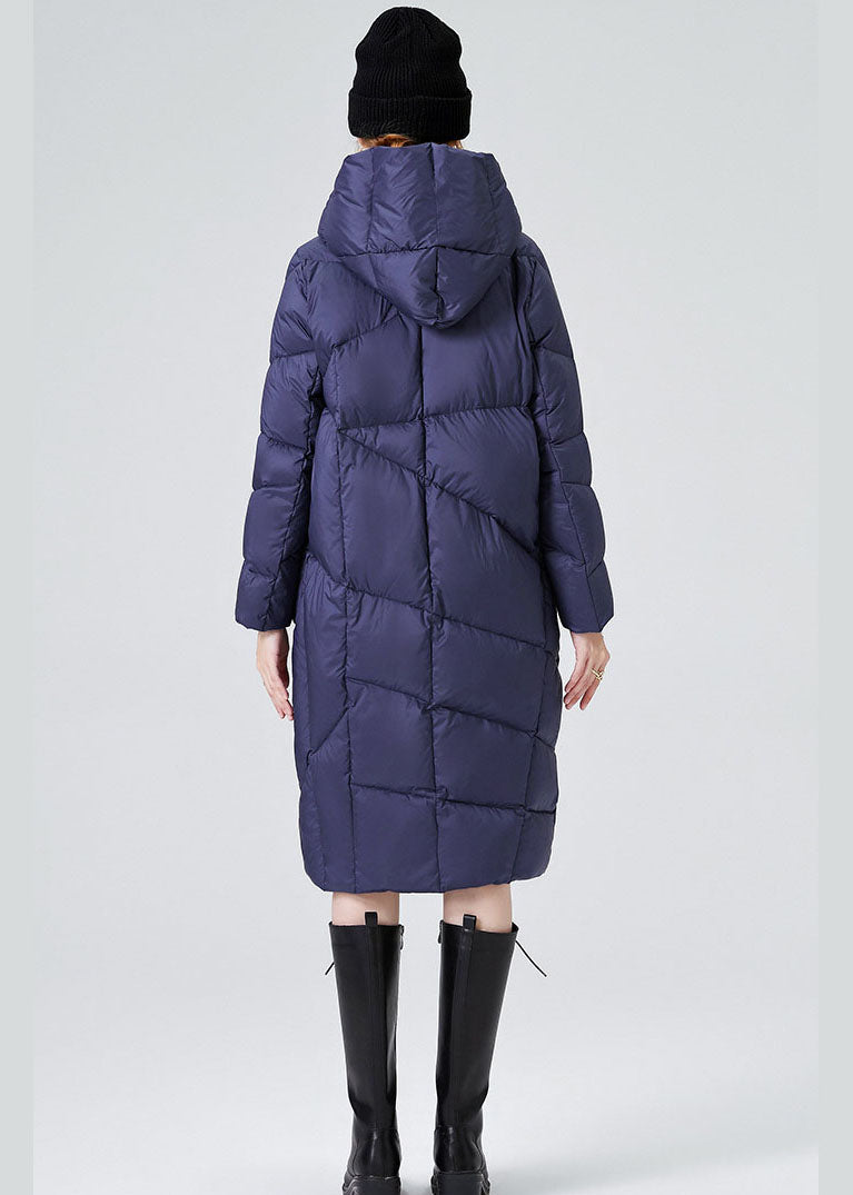  Fitted Blue Hooded Pockets Thick Duck Down Canada Goose Jacket Winter - Down Jackets - DYAVOR® 