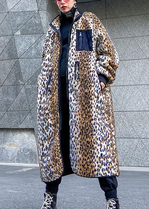  Fitted Leopard Thick Warm cinch jackets Winter Coat - Down Jackets - DYAVOR® 