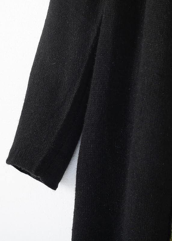  For Work patchwork knit coats Loose fitting v neck wild knit outwear - Trench coats - DYAVOR® 