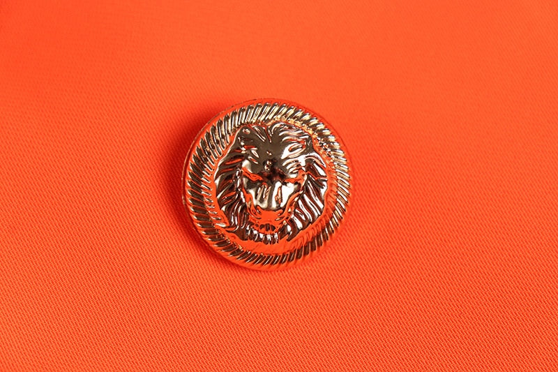  Double-breasted Orange Blazer -  - DYAVOR® 