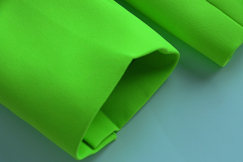  Double-breasted Lime Blazer -  - DYAVOR® 