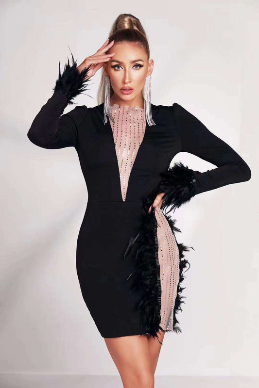 Long Sleeve Evening Dress